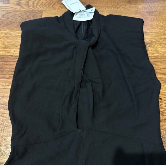 Isabel Marant Women's Rabea Keyhole Sleeveless Crepe Midi Dress Black Sz 36 NWT - Picture 3 of 10